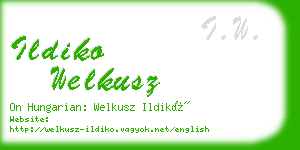 ildiko welkusz business card